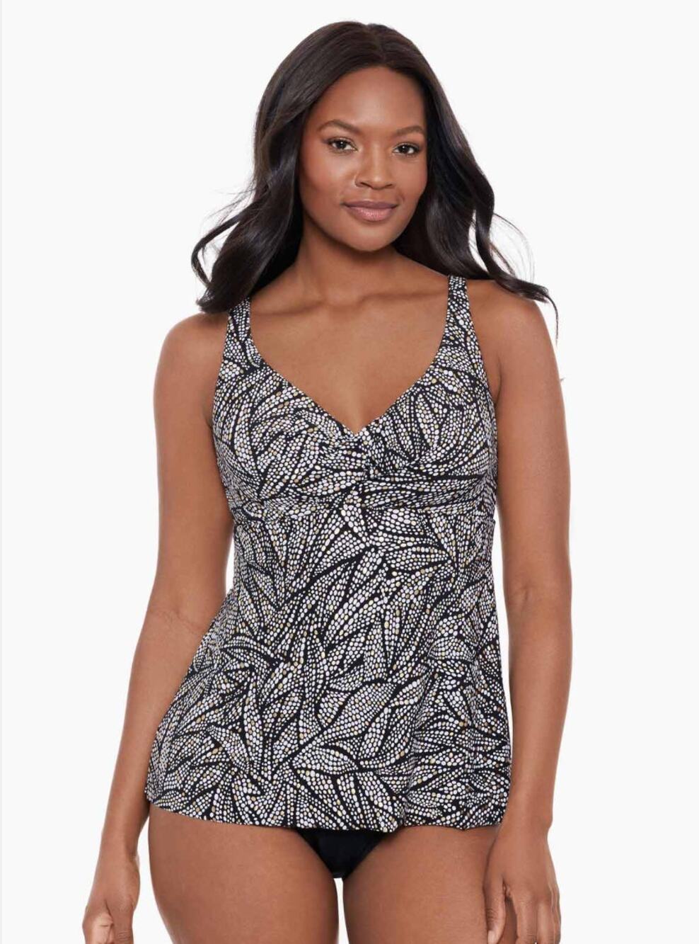 MIRACLESUIT Shore Leave Ayla Tankini Top Sz 10 NWT